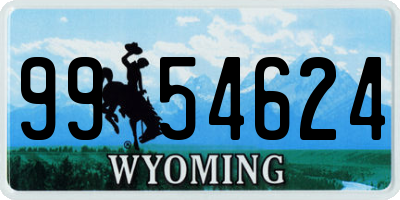 WY license plate 9954624