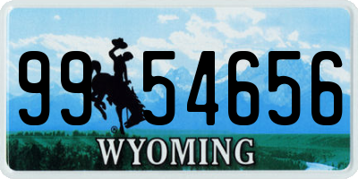 WY license plate 9954656