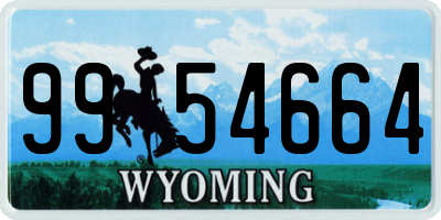 WY license plate 9954664