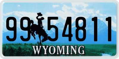 WY license plate 9954811