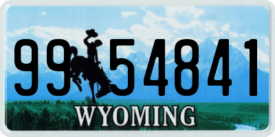 WY license plate 9954841
