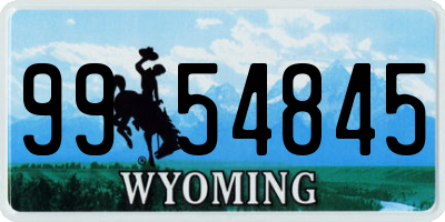 WY license plate 9954845