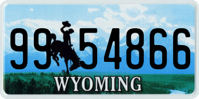 WY license plate 9954866