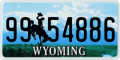 WY license plate 9954886