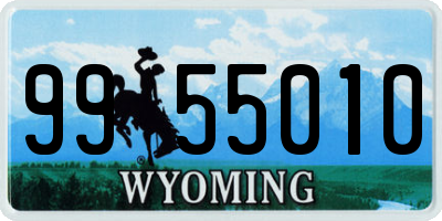 WY license plate 9955010