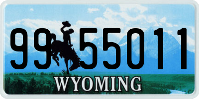 WY license plate 9955011