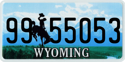 WY license plate 9955053