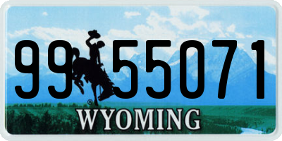 WY license plate 9955071