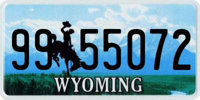 WY license plate 9955072