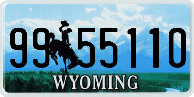 WY license plate 9955110