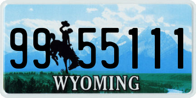 WY license plate 9955111