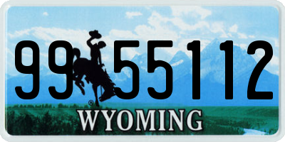 WY license plate 9955112