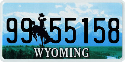 WY license plate 9955158