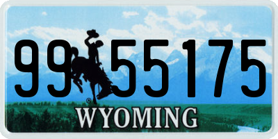 WY license plate 9955175