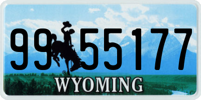 WY license plate 9955177
