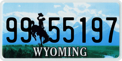 WY license plate 9955197