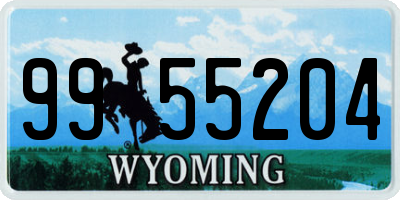 WY license plate 9955204