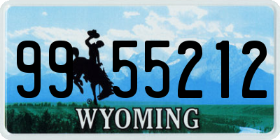 WY license plate 9955212