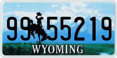 WY license plate 9955219