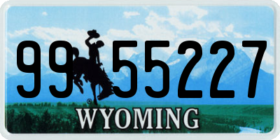 WY license plate 9955227