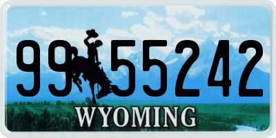 WY license plate 9955242