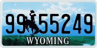 WY license plate 9955249