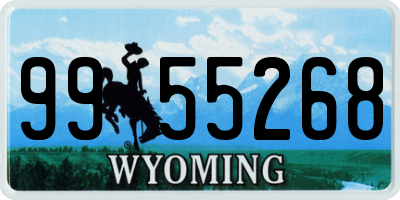 WY license plate 9955268