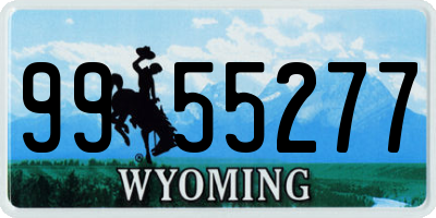 WY license plate 9955277