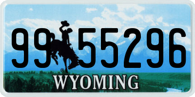 WY license plate 9955296