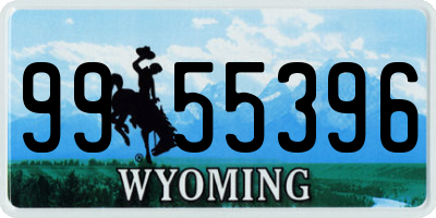 WY license plate 9955396