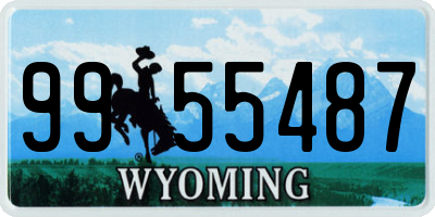WY license plate 9955487