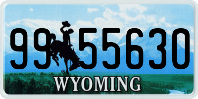 WY license plate 9955630