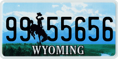 WY license plate 9955656