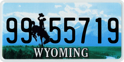WY license plate 9955719