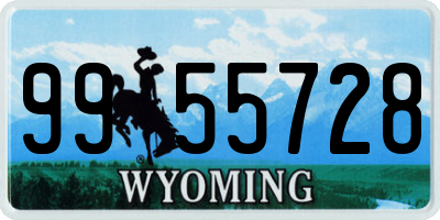 WY license plate 9955728