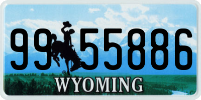 WY license plate 9955886