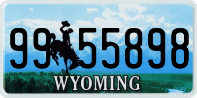 WY license plate 9955898