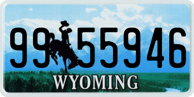 WY license plate 9955946