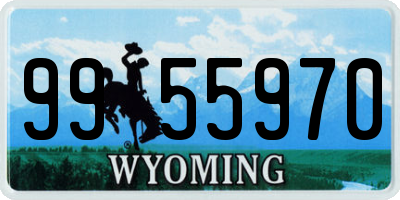 WY license plate 9955970