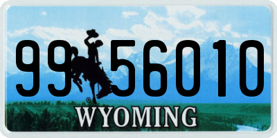 WY license plate 9956010