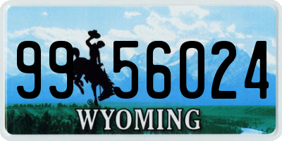 WY license plate 9956024