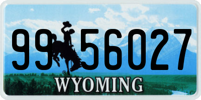 WY license plate 9956027