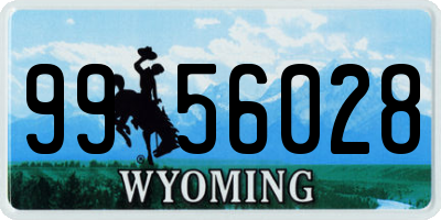 WY license plate 9956028