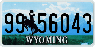 WY license plate 9956043
