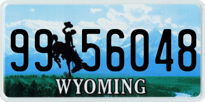 WY license plate 9956048