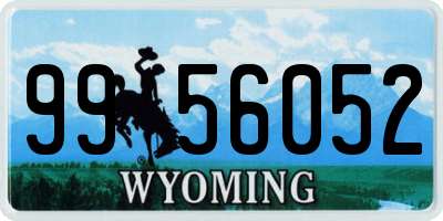 WY license plate 9956052
