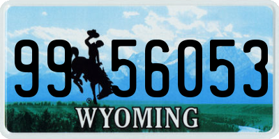 WY license plate 9956053