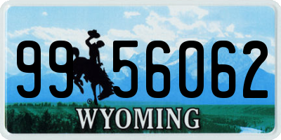 WY license plate 9956062