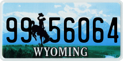 WY license plate 9956064