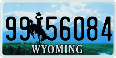 WY license plate 9956084